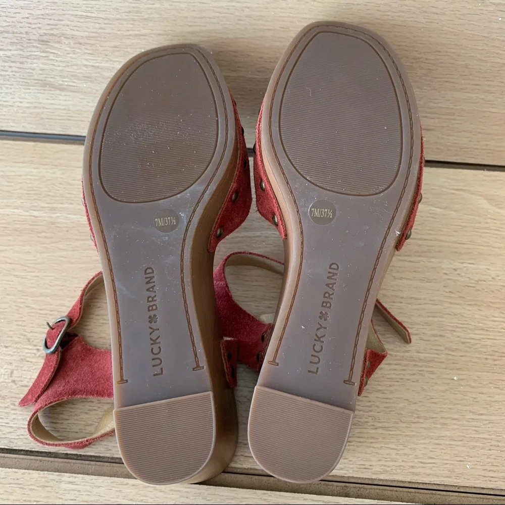 Lucky brand wedge sandals.  NWOT